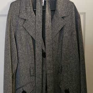 Dressbarn Charcoal Trench Coat